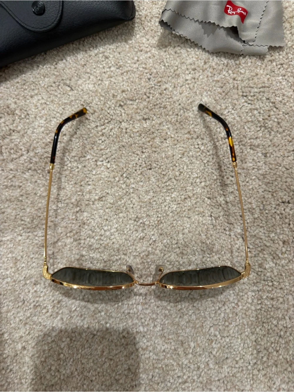 Ray-Ban Gold Frame Sunglasses